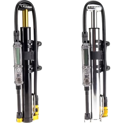 Lezyne Micro Floor Drive Digital HVG - Fietspomp - Combi vloer- en handpomp - Digitale drukmeter - Presta, Schrader en Dunlop ventielen - Tot 6.2 bar - Aluminium - Zwart