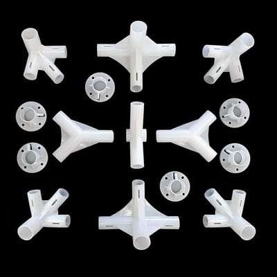 Tent Onderdelen - Gazebo Connectoren - Reparatie en Onderhoud - Complete Set - 15 Stuks - Wit