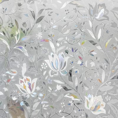 Raamfolie - Glasfolie Sticker - Privacy Creëren - Zonder Lijm - 90 x 200 cm - Tulp