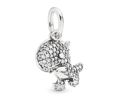 Fler® | 925 Sterling Zilver Bedels | Dinosaurus bedel charm | 925 Sterling Zilver | Zirkonia | Past op populaire bedel armbanden(standaard - 3mm) | armbandbedel | Kerst cadeau | Sinterklaas kado | Bedels Charms Beads
