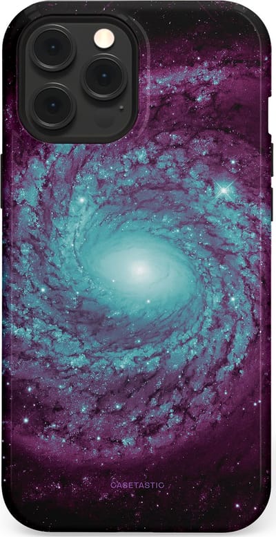 Casetastic Hoesje Geschikt voor Apple iPhone 12 Pro Max Magsafe - Stijlvolle Beschermende Duo-layer Case - Nebula zonnestelsel
