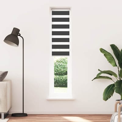 vidaXL - Zebra - rolgordijn - 40x230 - cm - stofbreedte - 35,9 - cm - zwart