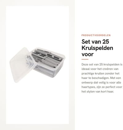 Dailygoods- Krulspelden 25 Stuks - Veilig voor Haar - Clip-on Haar - Harsmateriaal - Geen Verwarming Nodig - Voor Dames en Meisjes - Haarrollers