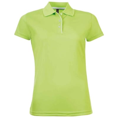 SOLS Performer sportpoloshirt voor dames/dames (Appelgroen)