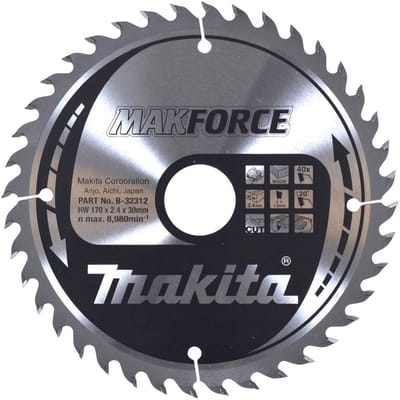 Makita MAKFORCE zaagblad 170x30x40T - B-32312