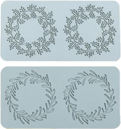 ByShane - Siliconen punten mat voor het maken van kerstkrans - Set van 2 - Voor Taarten, Desserts en Suikerkunst