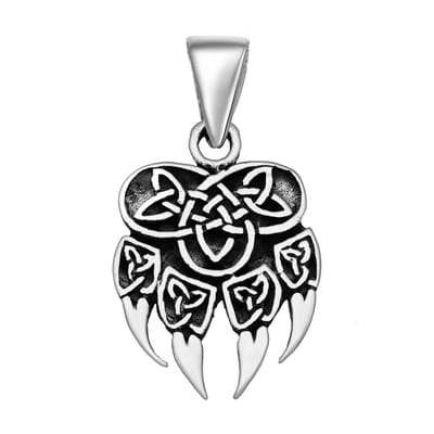 EAR IT UP - Hanger - Klauw - Keltisch - Celtic - Claw - Poot - Paw - 925 sterling zilver - Geoxideerde details - 15 x 26 mm - 1 stuk