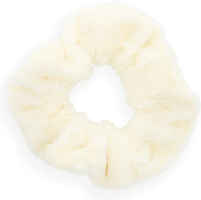 Lajetti - Scrunchie Fluffy Wit Extra Vol en Luxe - Haarwokkel Haarelastiek