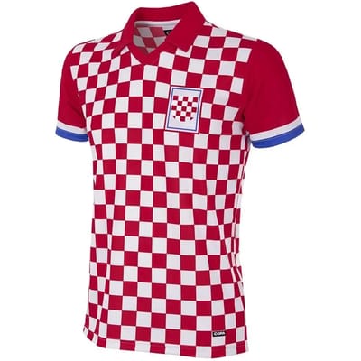 COPA Football - Kroatië 1990 - Retro Voetbalshirt - Heren - S - Rood - Wit