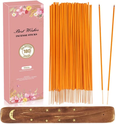 Dailygoods- Wierookstokjes set 180 stuks - 9 geuren - Wierookstokjeshouder - Aromatherapie - Ontspanning - Meditatielamp - Incense