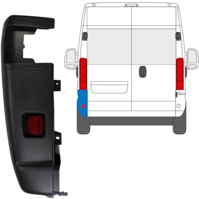 Hoek achterbumper 270 graden voor Opel Movano 2021-2026 / Links