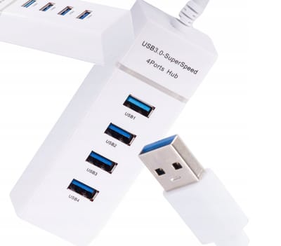 Actie4you® - Usb Splitter - Usb Hub - 4 Poort - USB 3.0 - 5G - Wit