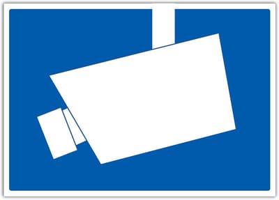 Bewaking Stickers - Waarschuwingsborden - Veiligheid Aangeven - UV-bescherming - 5 stuks A4 - Wit
