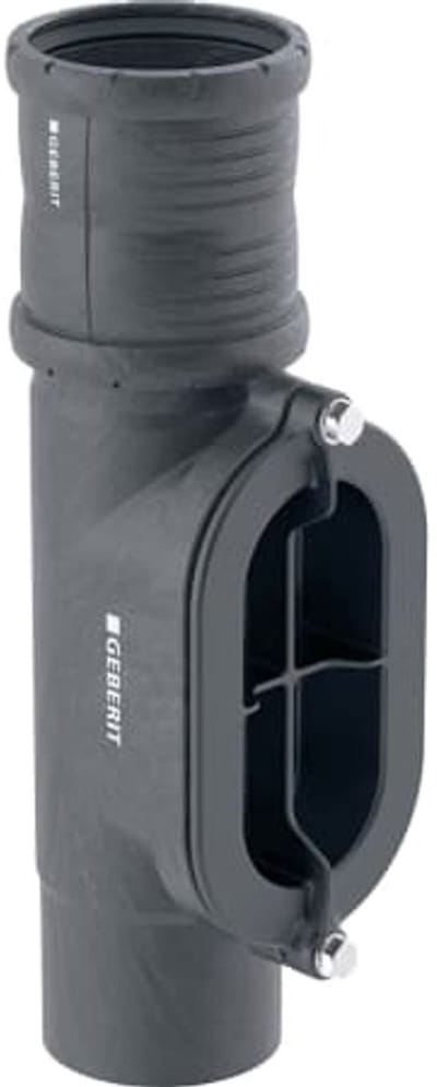 Geberit Silent-Pro Reinigingsstuk 90° met ovale serviceopening, DN 125, 393.603.14.1
