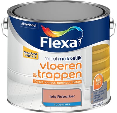 Flexa - Mooi Makkelijk Vloeren & Trappen Zijdeglans - Iets Rabarber - Mengverf - 2,5 L