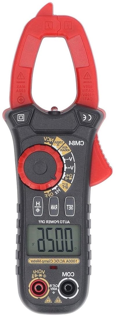 Stroomtang Meter - Ampère Tester - Elektrische Inspectie - NCV Inductie - 1000A AC DC - Zwart