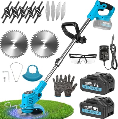Accu grastrimmer - Elektrische trimmer - Tuinonderhoud - Draadloos en lichtgewicht - 70-105 cm - Rood