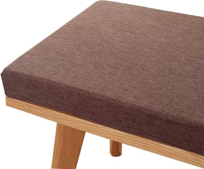 Bankkussen - Zitkussen Tuinbank - Comfortabel Zitten - Antislip Onderkant - 200x40x3 cm - Koffie