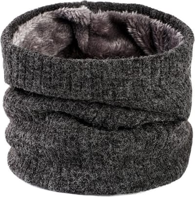 Livano Nekwarmer - Heren - Dames - Fleece - Motor - Bandana - Masker - Colsjaal - Winter - Sjaal - Gewatteerd - Donker Grijs