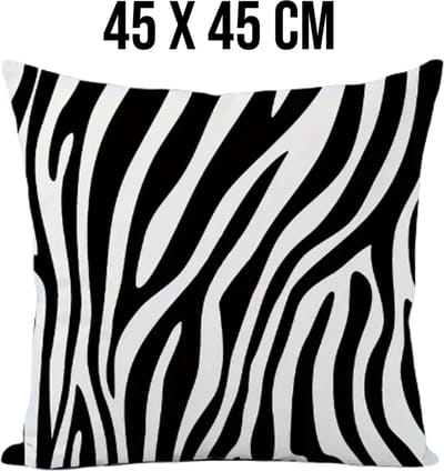 Allernieuwste.nl® Kussenhoes Zebra print Wit Zwart - Moderne Woondecoratie - 45x45cm