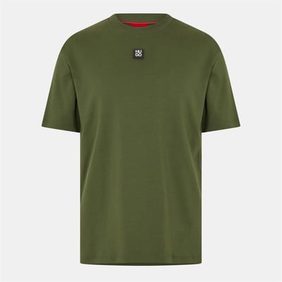 Hugo Heren Dalile Stacked T-shirt (Donkergroen)
