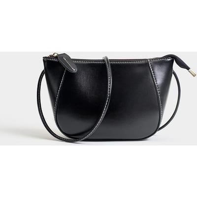 Bovenlaag Rundleer Tas Crossbody Tas voor Vrouwen Nieuwe Echte Leren Tas voor Vrouwen High-end Retro Eenvoudige Schoudertas black