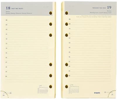 Brepols agenda vulling 2026 - BREFAX 11 [0.610] - 1 dag op 1 pagina - Dagoverzicht - 9.5 x 17 cm