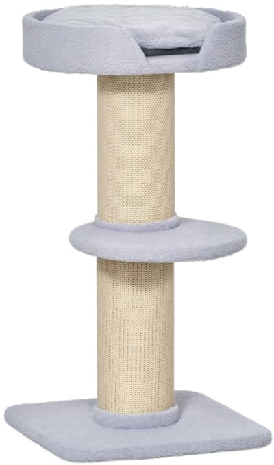 Wishdor - Krabpaal - sisal gewikkeld - meerdere niveaus - 45L x 45B x 91H cm lichtblauw