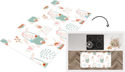 Keukenloper - Loper keuken - Pasen - Patroon - Paasmand - 120x60 cm - Keukenloper vinyl