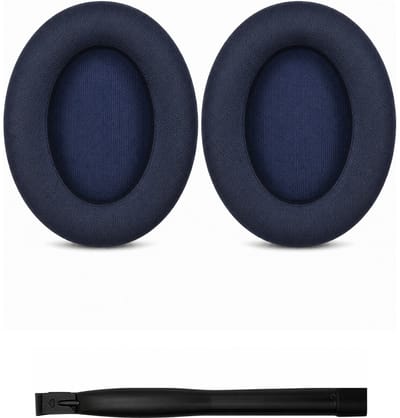 Set Oorkussens voor Sony Koptelefoon - WH-XB910N Oorkussen - WH-XB910 - Kunstleer met Traagschuim - Blauw