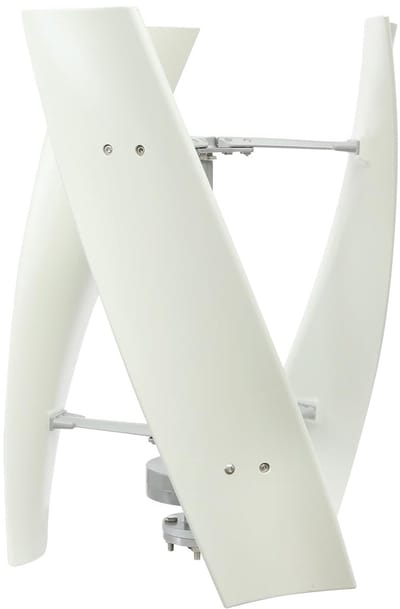 Verticale Windturbine - Windgenerator Energie - Duurzame Stroomopwekking - Geluidsarm Ontwerp - 53x75 cm - Wit