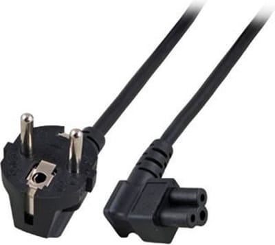 ACT Netsnoer Schuko CEE 7/7 male (haaks) - C5 (haaks) IEC 60320 zwart 1,8 m AK5005