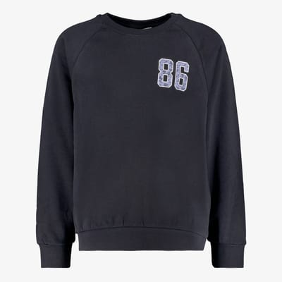 Name It meisjes sweater met opdruk zwart - Maat 122/128