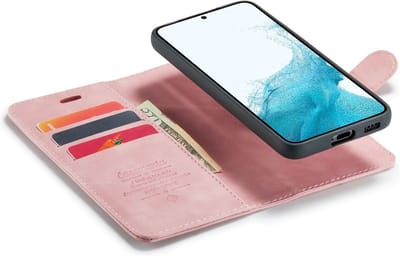 CaseMania Bookcase hoesje geschikt voor Samsung Galaxy S25 FE - Effen Roze - Kunstleer - 2-in-1 Magnetisch Uitneembaar Design