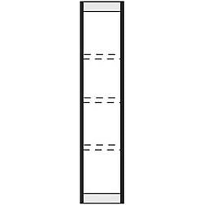 Eindwand, voor stalen rek PROGRESS 2000, B 1900 x D 300 mm zilver