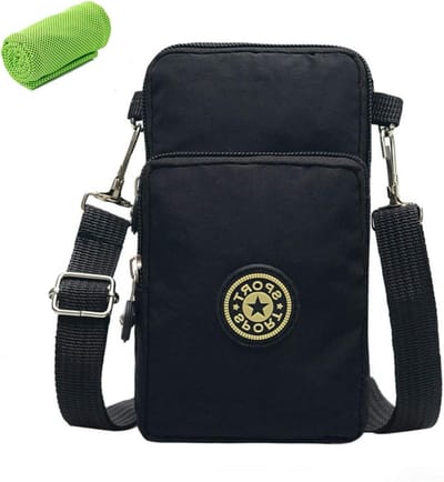 Multifunctionele Waterdichte Nylon Handtas voor Vrouwen en Meisjes - Kleine Schoudertas voor Buiten, Reizen en Mobiele Telefoons met Sleutelhanger en Portemonnee