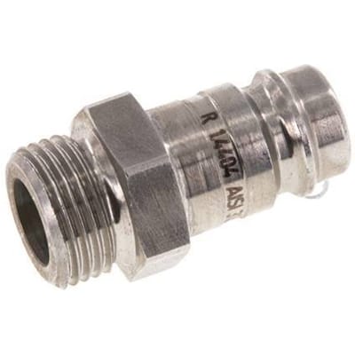 RVS 306L DN 10 Luchtkoppeling Insteeknippel G 3/8 inch Buitendraad - CLP10-M-SSL-P-038
