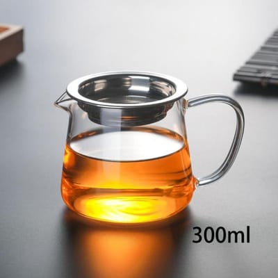 Hittebestendige heldere glazen theepot fair cup cha hai, handgemaakt kung fu theekopjes theeservies gongdao Punten van theegerei met handvat