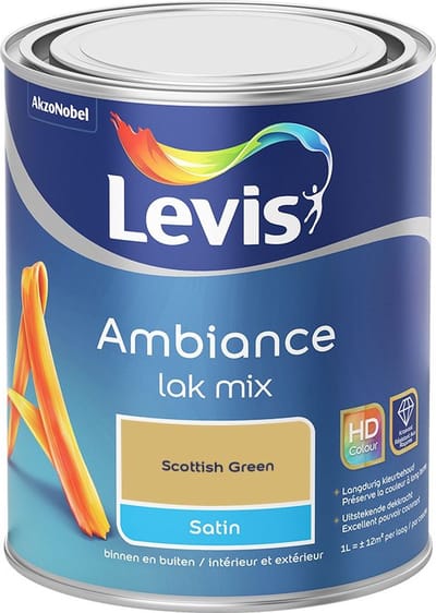 Levis - Ambiance Lak Satin Mix - Scottish Green - Mengverf - 1 L