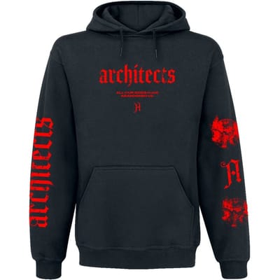 Architects Trui met capuchon - Deathwish Red - S tot 5XL - voor Mannen - zwart