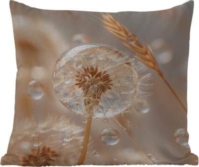 Tuinkussen - Paardenbloem - Water - Natuur - Stilleven - Modern - 40x40 cm - Weerbestendig