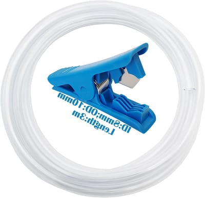 Flexibele PVC Slang 3m - Transparante Waterleiding met 1 Stuk Slangenschaar (8mm ID x 10mm OD) voor Tuin en Klussen