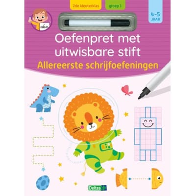 Oefenpret met uitwisbare stift - Allereerste schrijfoefeningen (4-5 j.) Kleurboeken