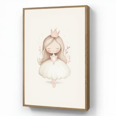 Wandlamp 60x90 cm - Oplaadbaar - Prinses - Jurk - Kroon - Pastel - Wandlampen binnen woonkamer - Slaapkamer lamp - Decoratieve nachtlamp - Vloerlamp draadloos