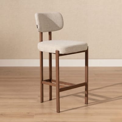 Bronx71® Barkruk Nori linnen taupe 70 cm - barstoel