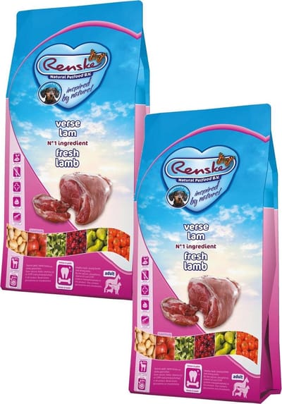 Renske Adult Lam - Hondenvoer - 2 x 2 kg Graanvrij