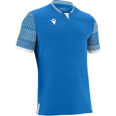 Macron Tureis Shirt Korte Mouw Kinderen - Royal / Wit | Maat: 7-8 Y