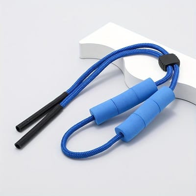 Chaîne de lunettes flottante en mousse Cordon pour lunettes de vue Sangle pour lunettes de sport de natation Support de cordon pour lunettes Sangle de cou Masque bleu