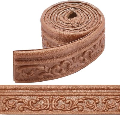 EGoods - Flexibele Foam Molding Peel en Stick Decoratieve Behang Grens voor Muurdecoratie - 82 Inch - Bruin