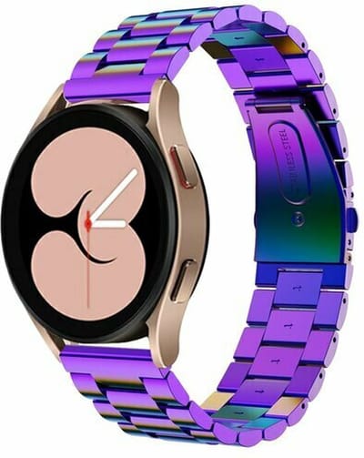 By Qubix - 20mm - Stalen schakelband - Multicolor - Geschikt voor Huawei watch GT 2 (42mm) - Huawei watch GT 3 (42mm) - Huawei watch GT 3 Pro (43mm)